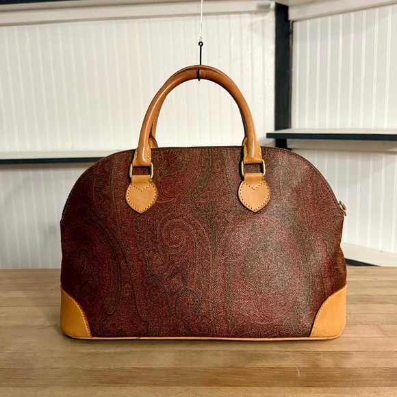 Etro Brown and Tan Paisley Bag - Picture 12 of 15